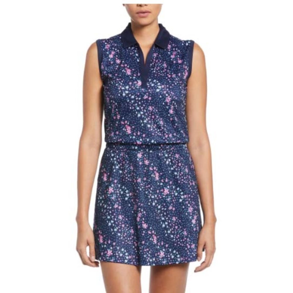 NWT Callaway Womens Mini Floral Print Golf Dress with Sun Protection XL